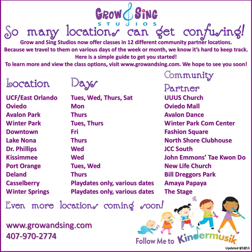 grow and sing studios location overview