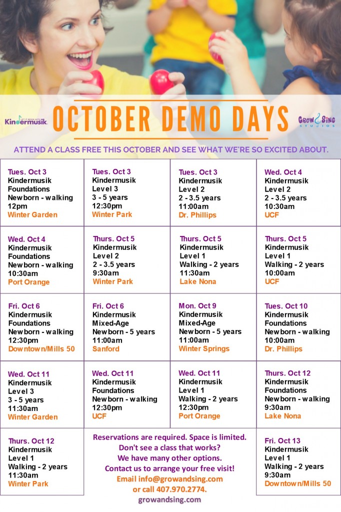 october demo days calendar
