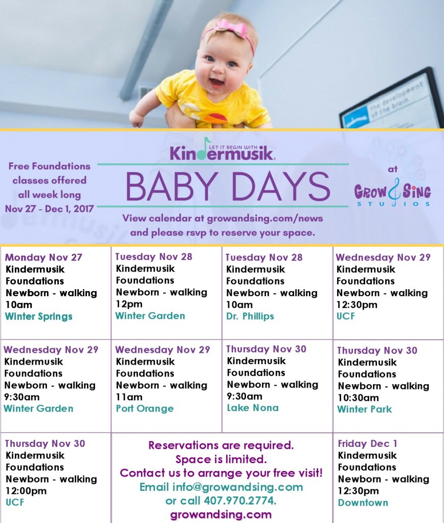 baby days calendar