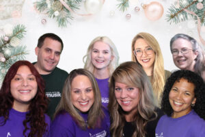 Holiday staff picture at Grow and Sing Studios Kindermusik